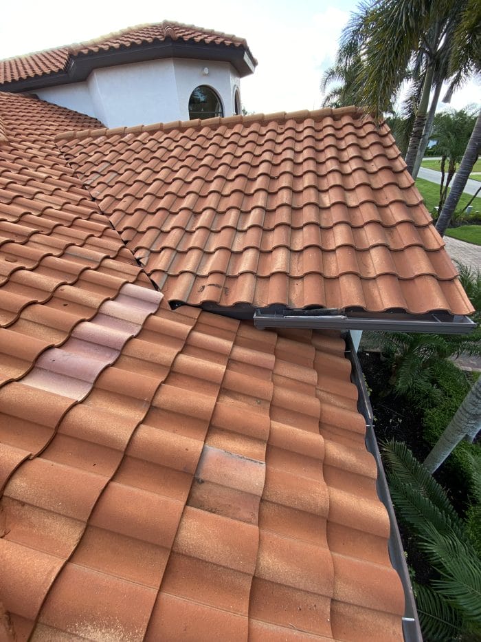 Tile roof repair service in Fort Myers by Robertson Roofing highlighting cost factors and professional solutions.