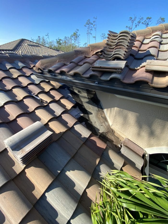 Shingle roof fascia repair in Fort Myers, FL by Robertson Roofing experts.