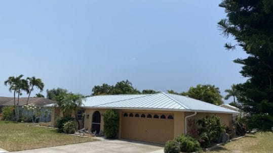Professional metal roof installation in Fort Myers, FL by Robertson Roofing.