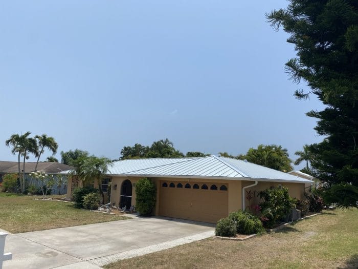 Professional metal roof installation in Fort Myers, FL by Robertson Roofing.